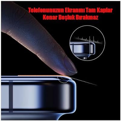 teknosepetim iPhone 15 Pro Max Hayalet Cam Ekran Koruyucu Tam Kaplayan Otomatik Hizalamalı Cam - Görsel 5