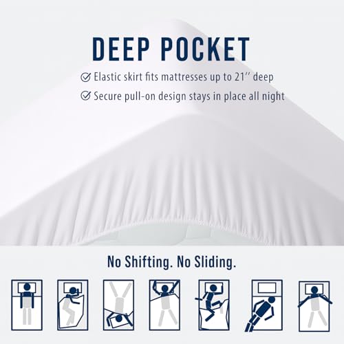 OLANLY Queen Quilted Fitted Mattress Pad – Soft Pillow Top Mattress Topper, Down Alternative Fill, Cooling Comfort Breathable Mattress Cover, Machine Washable Deep Pocket Mattress Protector, White - Image 6