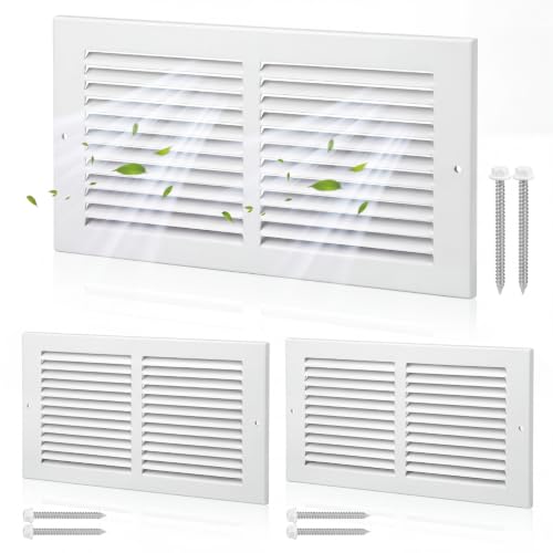 White 3 Pack Ceiling Vent Cover for Wall, Duct Opening Vent,10x6 Inch by Fiwochic - Used condition - US$16.29