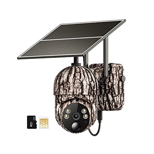 4G LTE Cellular Trail Cameras Include SD&SIM Card (Verizon/AT&T/T-Mobile)&Solar Panel, Ebitcam Game Cam No WiFi Needed with 2K Live Feed via Phone on Day/Night, 360° View, Motion Activated, Spotilight