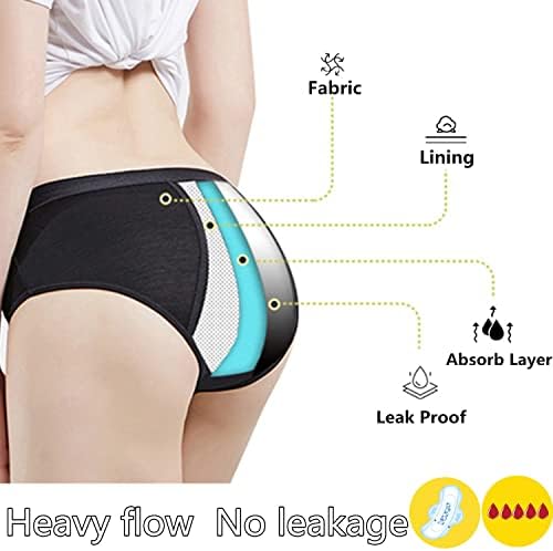 ZVZK Heavy Flow Period Panties - Leak Proof Absorbent Briefs - Image 4