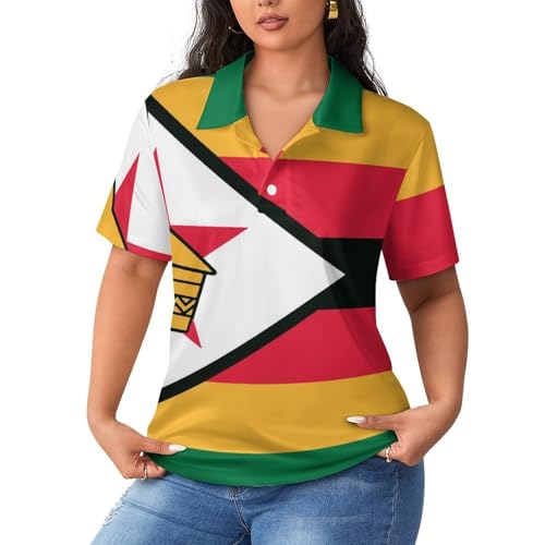 Polo de Zimbabue manga corta mujer polo transpirable ropa de ocio femenina ligera