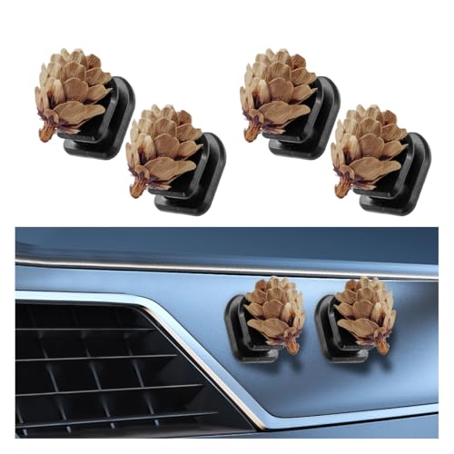 4PCS Plant-Shaped Car Sticky Hooks - Multifunctional Mini Wall Hanging