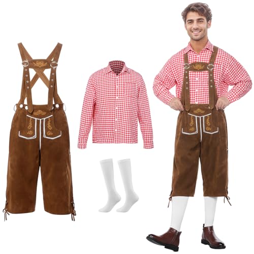 Costume Oktoberfest Homme 3pcs Tenue Idéale pour Halloween 2025