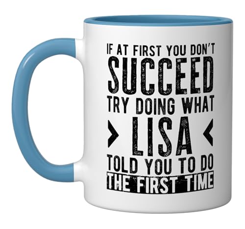 Taza Cerámica Azul y Blanca Lisa 11 onzas miniatura 1
