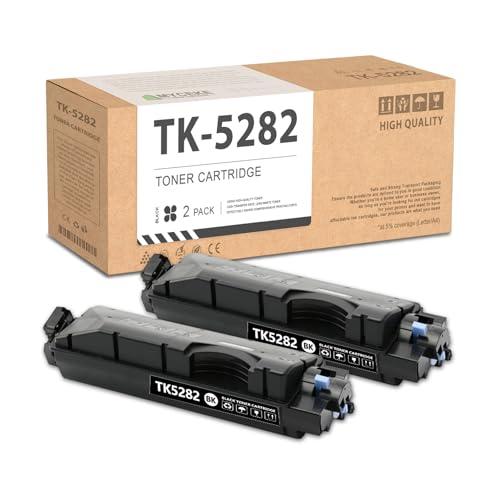 Image of 2 Pack TK-5282K Toner Cartridge: TK-5282 TK5282 Black Toner Replacement