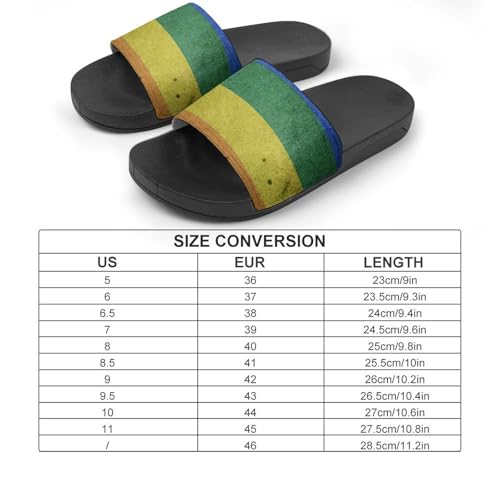 Vintage Rainbow Background House Slippers for Women Men Personalized Shower Shoes Sandals Slides2