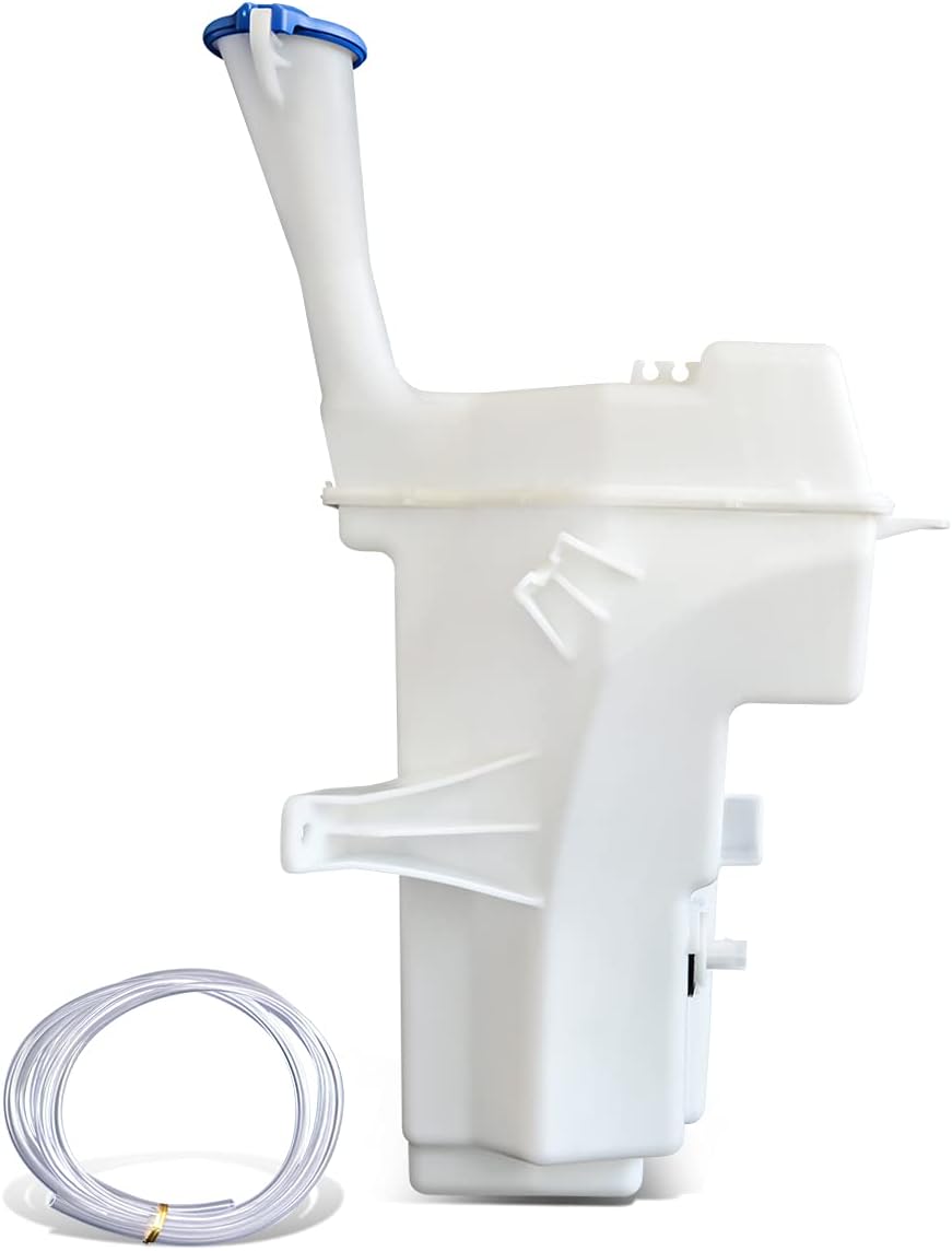 Auto Dynasty KI1288133 Factory Style Car Windshield Washer Reservoir Tank - Reservoir Cap | Fluid Level Sensor | Washer Fluid Pump - Compatible with Rio Redan 18-20, White