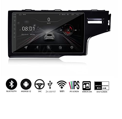 Image of AUTO SNAP 9 Inches 22cm Touch Screen Android 12 Gorilla Glass IPS Display Car Stereo with 2GB RAM /16 GB ROM GPS /Wi-Fi /Navigation /Steering Wheel Controls Mirror Link Compatible for Honda Jazz