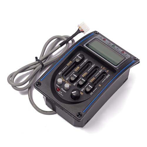 FUNOMOCYA Guitar Preamp 4 Bands Eq Pickup Digital Tuner Guitar Parts Accessories