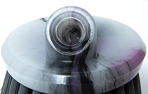 Guttermaster Mini Straight Extension Water Fed, Extends To 6 Feet Bundle With 4.5 Inch Diameter Round Medium Stiff Flow Through Brush - Grey #TOP4