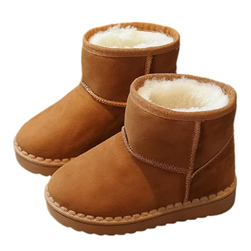 Mayamiyasa Botas de Moda Niñas Unisex-niños Botas de Nieve Zapatillas de Deporte Niñas Ligeras Transpirable Cómodos Zapatos de Correr Antideslizante Sneakers. Marrón 32 EU