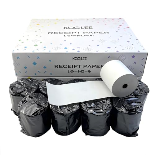 Amazon.co.jp: KOGLEE レシートロール【80巻入】約80mm幅×80mm外径