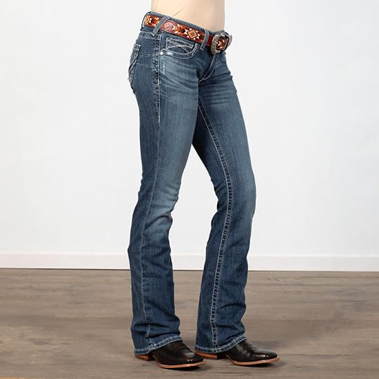 Ariat Women's R.E.A.L. Mid Rise Raquel Boot Cut Jean3