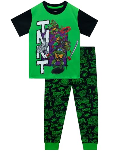 Teenage Mutant Ninja Turtles Pyjamas | Pyjamas Garçons TMNT | Vert 6-7 Ans