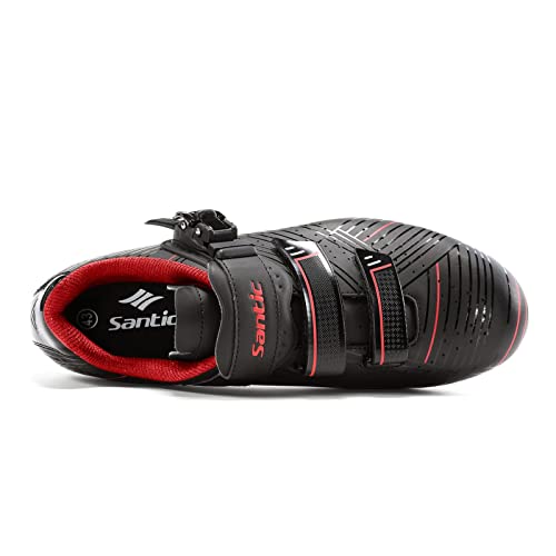Image of Santic Men's Cycling Shoes Road Cycling Riding Shoes Road Bike Shoes with Buckle- Roadway New