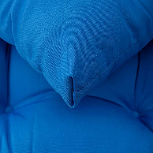 Image of QILLOWAY Indoor /Outdoor Square Seat Patio Cushion - 19-Inches,Pack of 4 (Marine Blue)