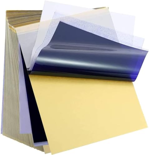 Unihuby 20PCS Papel de Transferencia de Tatuaje Stencil - Plantilla Térmica 4 Capas 8 1/2 'x 11' - Calco DIY