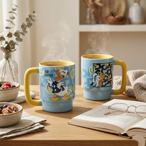 Image of Clay Craft - Official Donald Duck Print, Fine Ceramic Coffee Mug, 500 Ml | Cartoon Character Gift Mug for Kids & Adults | Microwave & Dishwasher Safe | Disney Licensed