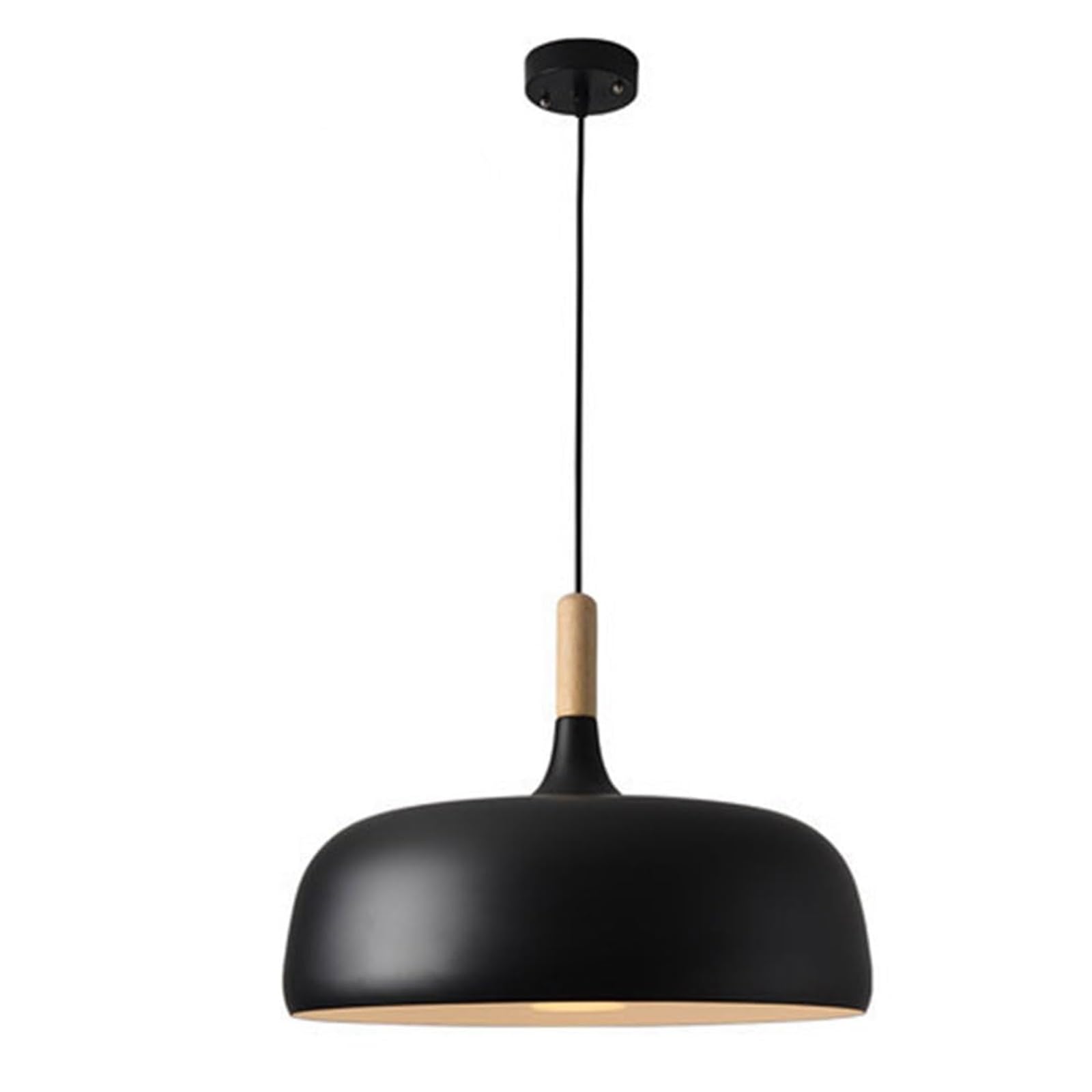 Lustre suspendu blanc LED style nordique diamètre 32 cm pour salle à manger et bureau