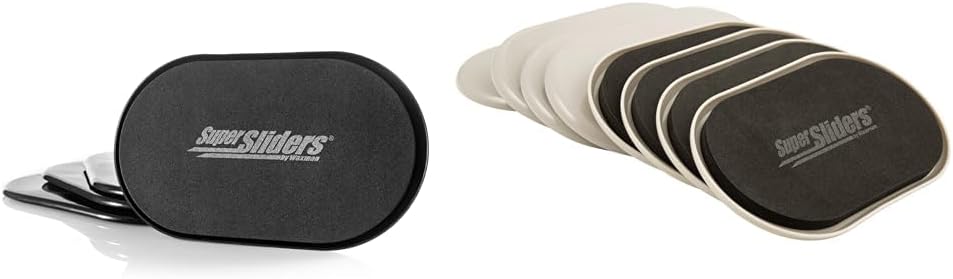 Super Sliders 5 3/4" x 9 1/2" Oval Reusable Furniture Sliders for Carpet - Effortless Moving & 3 1/2" x 6" Oval Reusable Furniture Sliders for Carpet - Effortless Moving