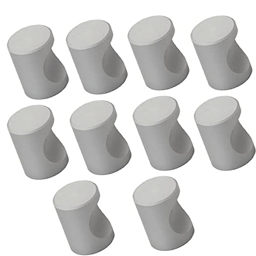 SagaSave 10 Pcs Silver Cylinder Cabinet Knobs, Single Hole Aluminum Alloy Hardware Knobs Fit for Cupboard, Drawer, Wardrobe, Kitchen