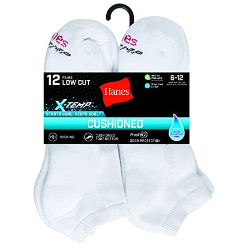 Hanes Men's Hanes Men's X-Temp Cushioned Low Cut Socks (Pack Of 12 Pairs)3