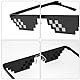 Gjinxi 3 Stück Thug Life Pixelated Sonnenbrille Thug Life Brille Coole Brillen Lustige Brillen Pixel Sonnenbrillen PC Sonnenbrillen Unisex Mosaik Brille Party Mosaik Brillen