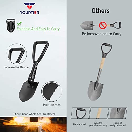 Image of Outdoor Gardening Multi-Tool Folding Shovel for Camping, Outdoor, Hiking, Off-Roading, Fishing, Car Emergency (Shovels-B)