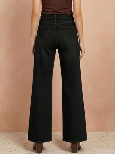 Image of Women's High Waist Denim Jeans | Straight, Relaxed, Wide Leg & Baggy Fit | High Rise Loose Oversized Denim Pants for Women | Comfortable Casual Everyday Wear | Oversized Woman baggys