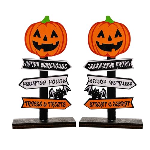 Décoration de table en bois avec figurines de fête et cheminée - 2 Pack