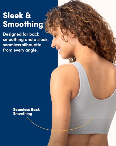 Image of Fruit of the Loom Women's 3-Pack Seamless Full-Coverage Back Smoothing Wireless Bra