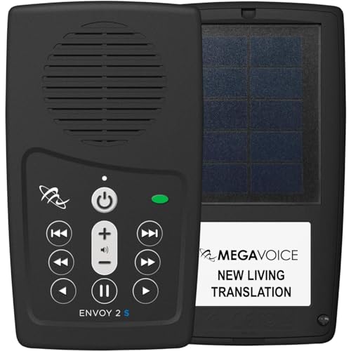 New Living Translation (NLT) Narrated by Todd Busteed MegaVoice Handheld Solar Powered Audio Bible Player (NLT-Solar)
