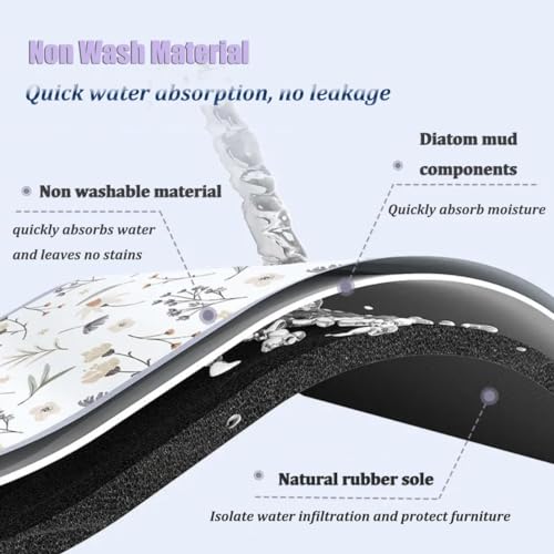 Image of HomeCloud Washing Machine Protective Mat for Top of Washer and Dryer - Non-Slip Waterproof Dust Cover for Laundry & Kitchen (60 x 60) (Purple Flower)