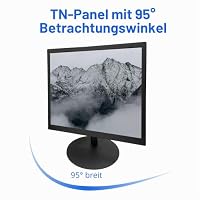 SKitphrati 17 Zoll Monitor HD 1280 X 1024 Bildschirm mit VGA, HDMI, 5:4 Seitenverhältnis, 75 Hz, VESA montierbar, TN Panel Monitor für PC, Computer, Laptop, Schwarz – Ansicht 3