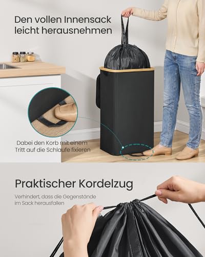SONGMICS Pfandflaschen-Sammelbehälter, 95 L, Flaschensammler Leergut – Ansicht 4