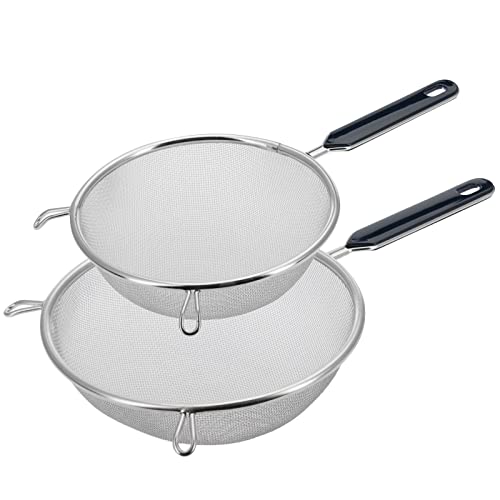 Westmark 2 Setacci, Traditionell, ø 18 cm + ø 20 cm, Acciaio Inox/Plastica, Argento/Nero, 128522E6