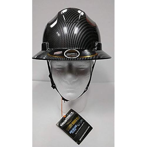 TRUECREST Hydro Dipped Black Full Brim Hard Hat