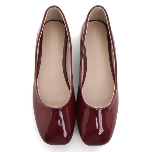Image of Dear Time Women's Casual Foldable Ballet Flats Square Toe Ballerina Flats Shoes Comfortable