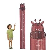 Height Chart for Kids, Wooden Wall Height Chart for Children, Height Measurement for Wall, Height Ruler Measurement Growth Chart with Foam Tape for Kids Room Nursery Wall Decor (Giraffe)