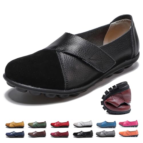 Mocassins en daim pour femme, mocassins orthopédiques...