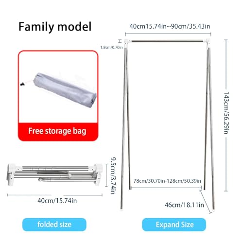 Étendoir à vêtements pliable universel compact pour séchage intérieur et extérieur - 5