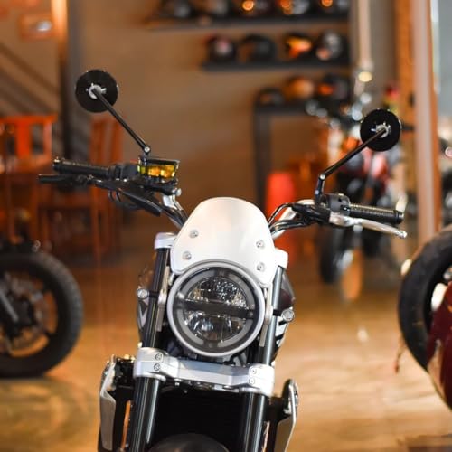 Circular retrovisor de aleación de aluminio de 10mm resistente para moto 2