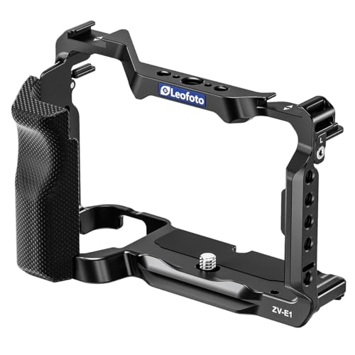 Image of Leofoto ZV-E1 Camera Cage, for Sony ZV-E1 Camera, ARRI, Cold Shoe, Anti-Twist, Lightweight, Arca Compatible