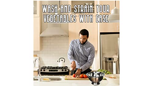 High Grade Stainless Steel Colander For Pastas Or Washing Fruits, Vegetables, Salads And More With Decorative Copper Finish (5 Quart), 3505 #TOP2