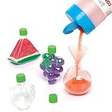 Baker Ross Botellas en Forma de Fruta Para Decorar con Arena AT843 (paquete de 5) para proyectos de arte y manualidades para niños, surtidos