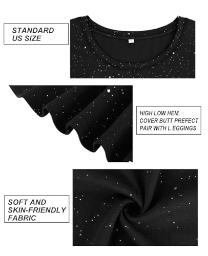 Image of CARCOS Plus Size Tops for Women Short Sleeve Shirt Summer Star /Leopard /Tie Dye /Flower Crewneck Pullover Tunic XL-5XL