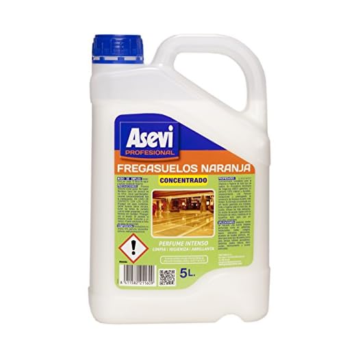 Asevi Profesional 21160 - Fregasuelos naranja concentrado, 5 l, pH neutro