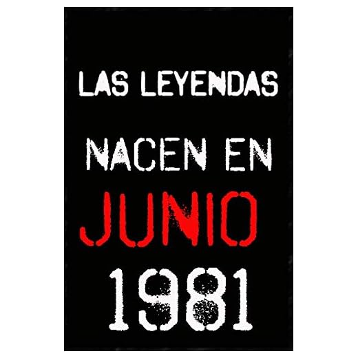 las leyendas nacen en junio 1981 ; regalo de cumpleaños 49 años para mujer y para hombres .forrado cuaderno de notas ; liberta de apuntes ; agenda o diario personal divertido regalo de cumpleaños