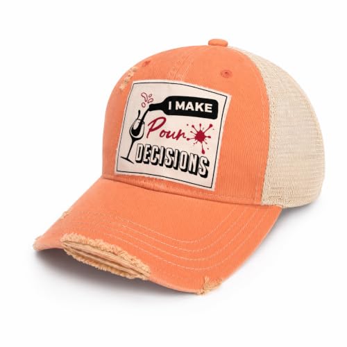 Image of Popfizzy Funny Trucker Hats for Women and Men, Adult Humor Caps, Unisex Gifts for Friends, Distressed Vintage Baseball Cap